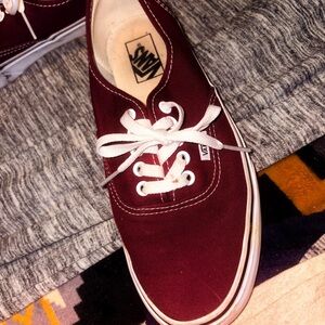 Vans Men's Deep Red Canvas Sneakers